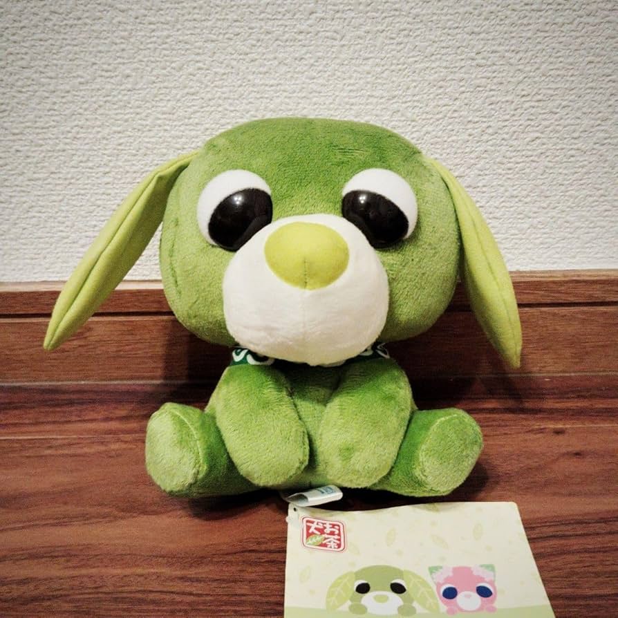 お茶犬　緑茶犬　リョク　ぬいぐるみ お茶犬 ぬいぐるみ リョク 600594 ふわふわシリーズ おちゃけん